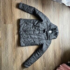 Patagonia Geoharmony Quilted Jacket Black and Grey High Neck Women's M